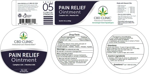 CBD Clinic Pain Relief - Level 5 packaging