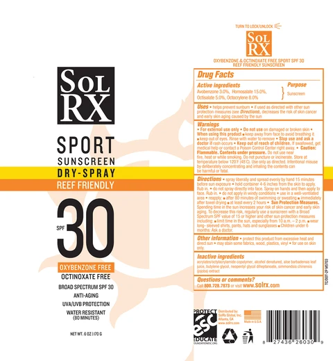 SolRX Sport SPF 30 C-Spray 포장