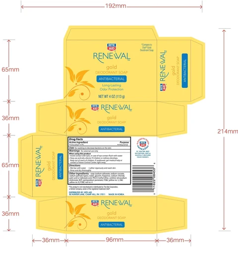 Rite Aid Renewal Gold Deodorant packaging