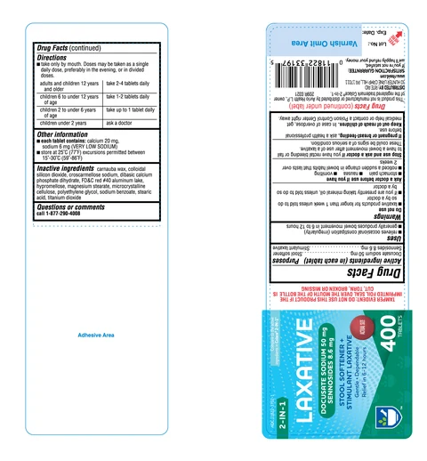 2 IN 1LAXATIVE STOOL SOFTENER AND STIULANT LAXATIVE 포장
