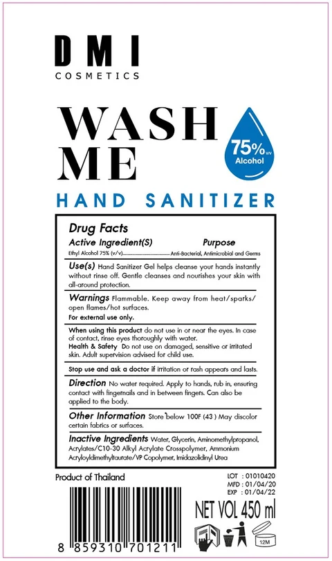 DMI Cosmetics Wash Me Hand Sanitizer 포장