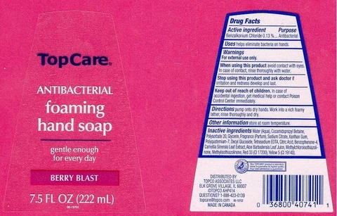 TOPCAREANTIBACTERIAL FOAMING HAND BERRY BLAST 포장