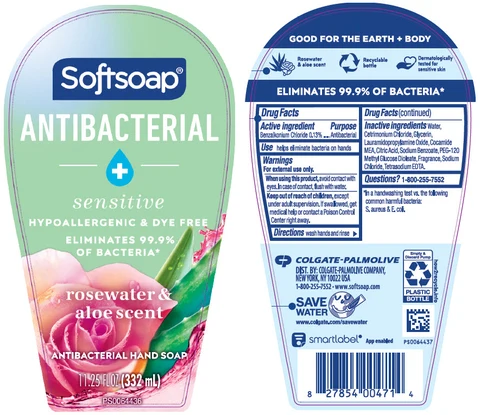 Softsoap AB Sensitive Rose Water and Aloe LHS 포장