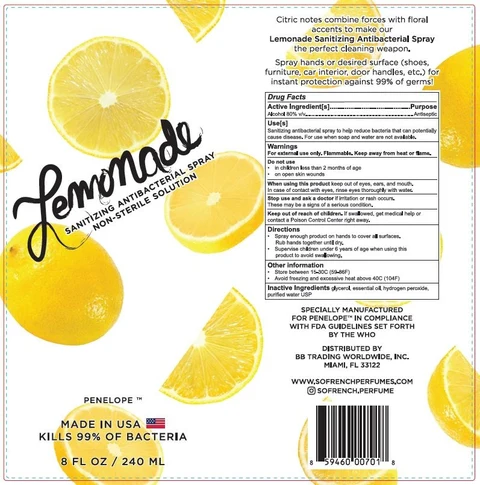 Hand Sanitizer-Lemonade packaging