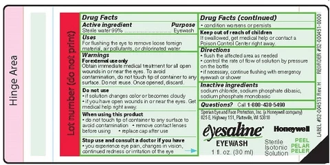 Sperian Eyesaline Eyewash packaging