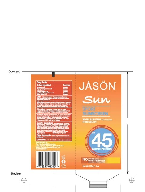 Jason Sun Sport Sunscreen Broad Spectrum SPF45 packaging