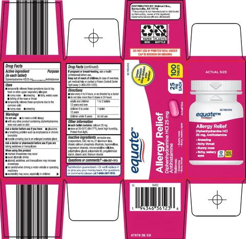 equate allergy relief packaging