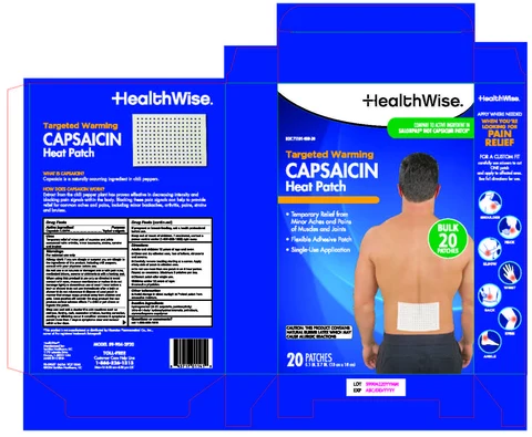 HealthWise Capsaicin Heat Patch packaging