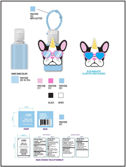 BUBBLE GUM HAND SANITIZER girl 포장