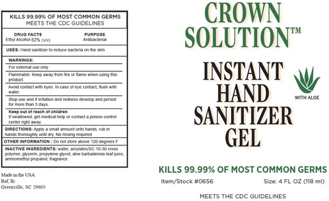 Crown Solutions Instant Hand Sanitizer Gel 포장