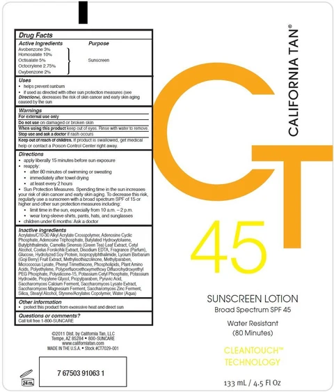 California TanBROAD SPECTRUM SPF 45 포장