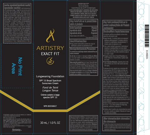 Artistry Exact Fit Longwearing Foundation Shade Buff L1W1 포장