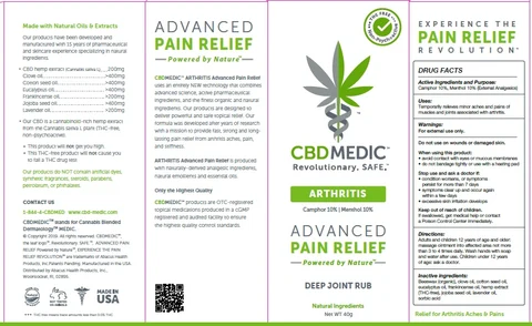 CBDMEDIC Arthritis Pain Relief packaging