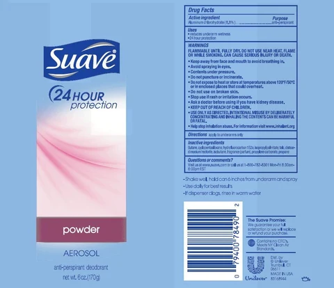 SuavePowder Antiperspirant and Deodorant 포장