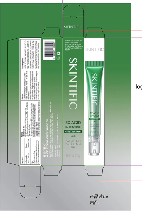 SKINTIFIC 3X ACID INTENSIVE ACNE TREATMENT 포장