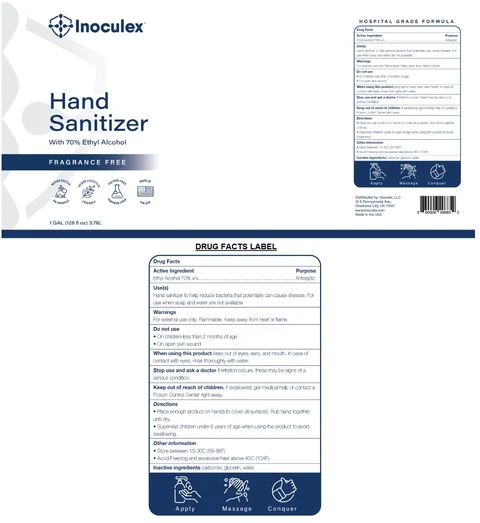 Inoculex Hand Sanitizer packaging