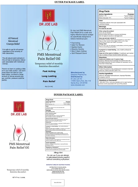DR JOE LAB PMS Menstrual Pain Relief Oil 포장
