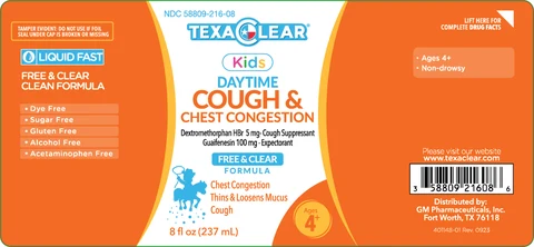 TexaClear Kids Daytime Cough and Chest Congestion packaging