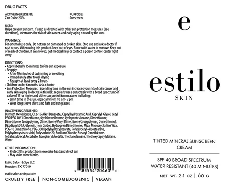 Tinted Mineral Sunscreen Cream packaging