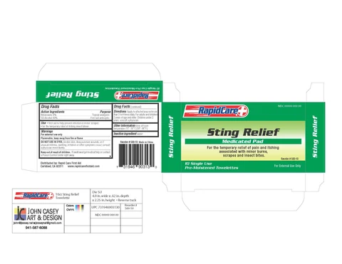 Sting Relief packaging