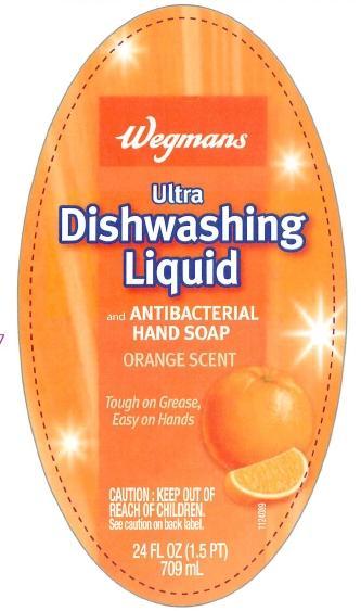 Wegmans Ultra Dishwashing Orange Scent packaging