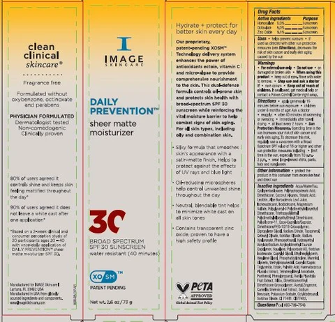 Daily Prevention Sheer Matte Moisturizer SPF30 포장