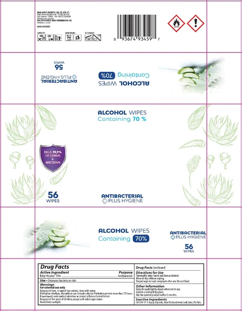 BREEZE70% ALCOHOL ANTIBACTERIAL WIPES 포장