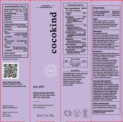 silk SPF facial sunscreen fluid hybrid broad spectrum SPF 30 UVA/UVB 포장
