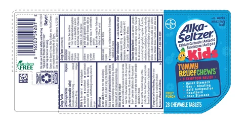Alka-Seltzer Kids Tummy ReliefChews 포장