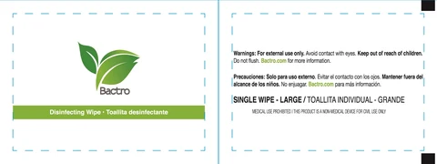 Bactro Disinfecting wipe 포장