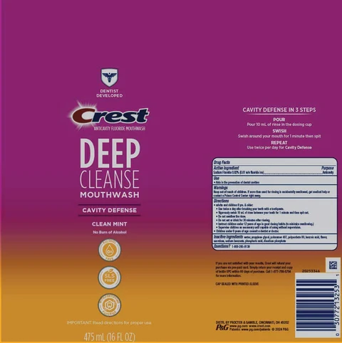 Crest Deep CleanseCavity Defense 포장