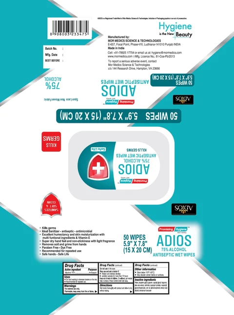 ADIOS Antiseptic Wet Wipes 포장