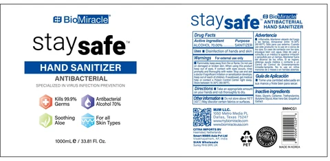 BioMiracle staysafe HAND SANITIZER 포장