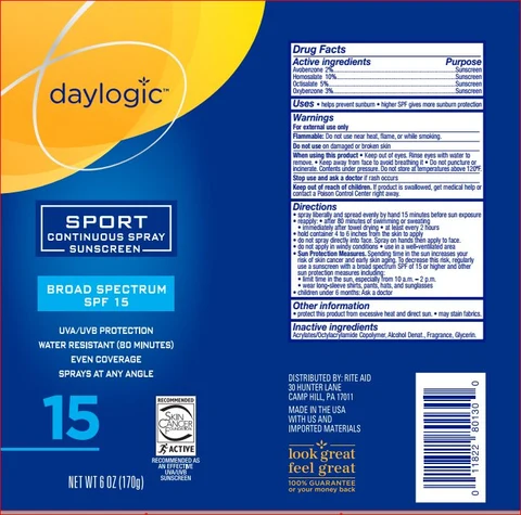 Sport SPF 15daylogic packaging