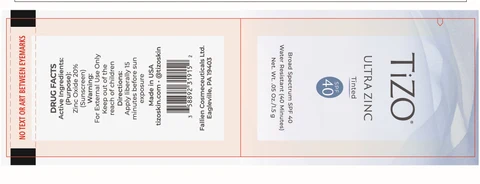 TiZO Ultra Zinc SPF 40 (Tinted) packaging