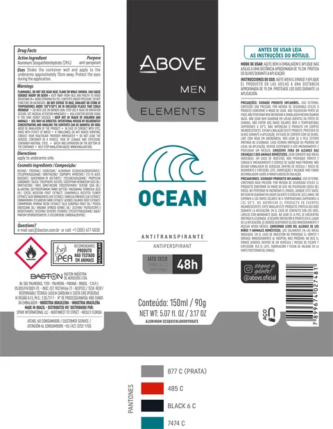 Antiperspirant Above Elements Ocean 포장