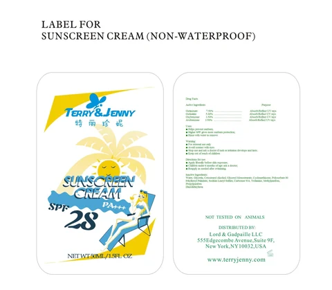 Correway Sunscreen (Non-waterproof) 포장
