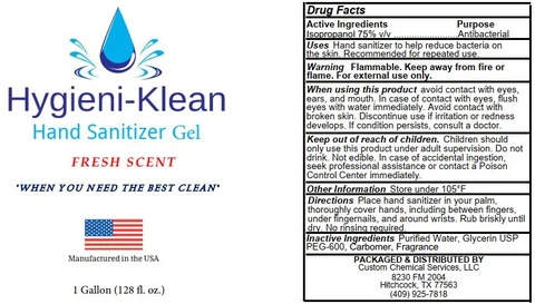Hygieni-Klean Hand Sanitizer Gel Fresh 포장