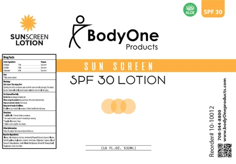 Sunscreen with Aloe Vera SPF 30 포장