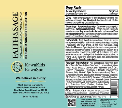 KawaKids KawaSun - Premium Mineral Sunscreen SPF 50 포장