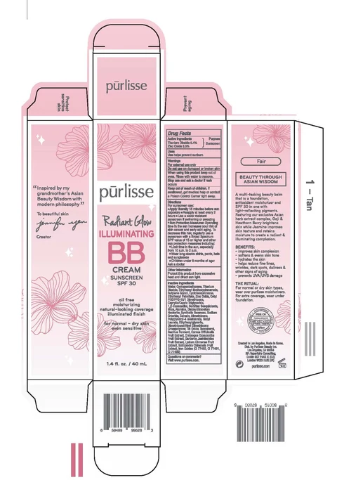 Radiant Glow Illuminating BB Cream Sunscreen SPF 30 - Fair / Radiant Glow Illuminating BB Cream Sunscreen SPF 30 - Light 포장