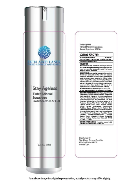 Stay Ageless Tinted Mineral Sunscreen Broad Spectrum SPF 30 packaging