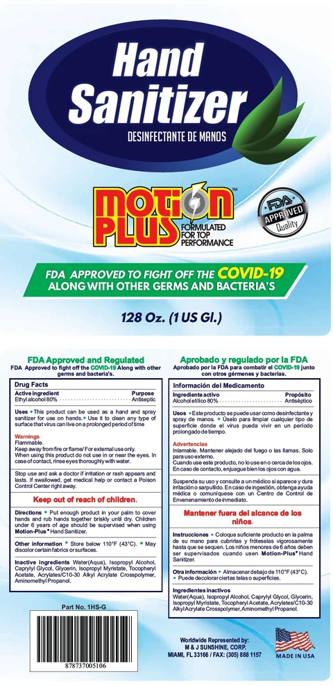 Hand Sanitizer Motion PLUS packaging