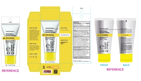 e.l.f Invisible Sunscreen SPF 35 packaging