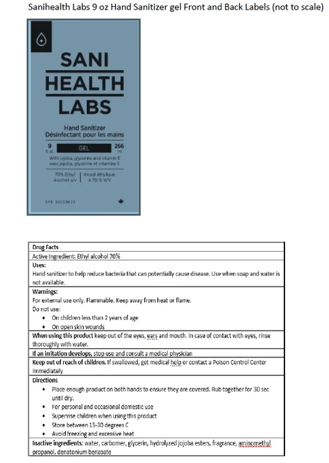 SaniHealth Labs Hand Sanitizer 포장