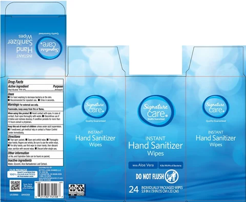 Signature Care Instant Hand Sanitizer Wipes 포장