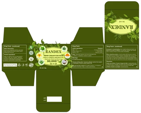 RANDEX HEMP cream 포장