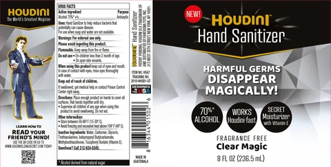 Houdini Hand Sanitizer Clear Magic 포장