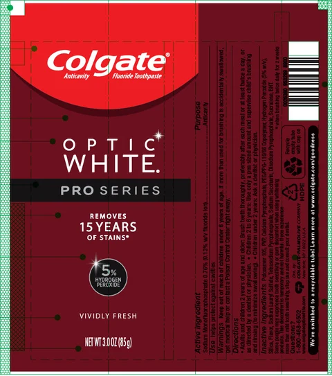 Colgate Optic White ProSeries Vividly Fresh 포장