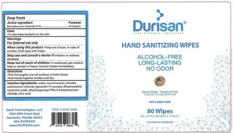 Hand Sanitizing Wipes packaging